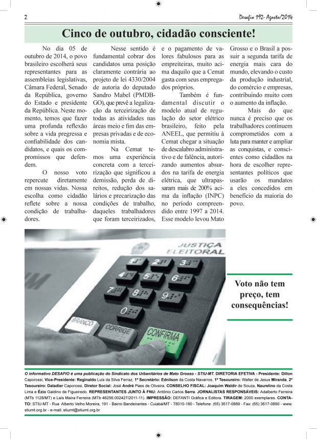 Desafio 192- Pauta Cemat 2014-2015.indd