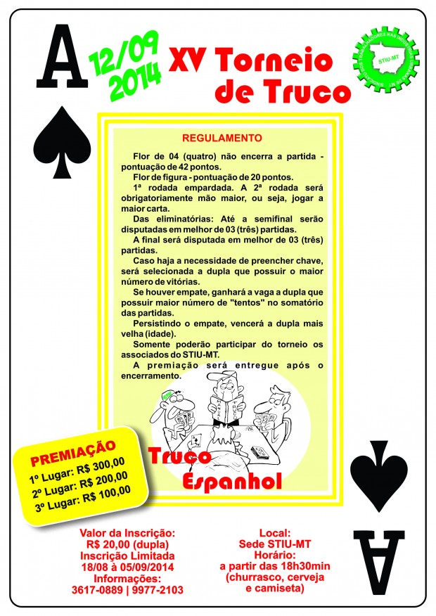 Inscrições abertas para segunda edição do Torneio de Truco Cego