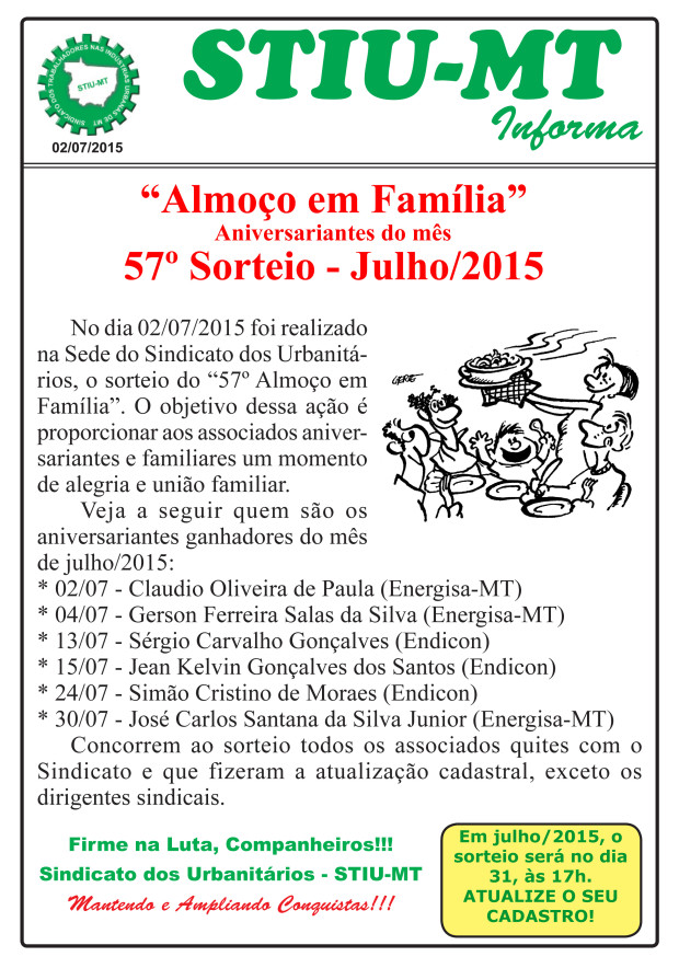 57º Almoço em Família