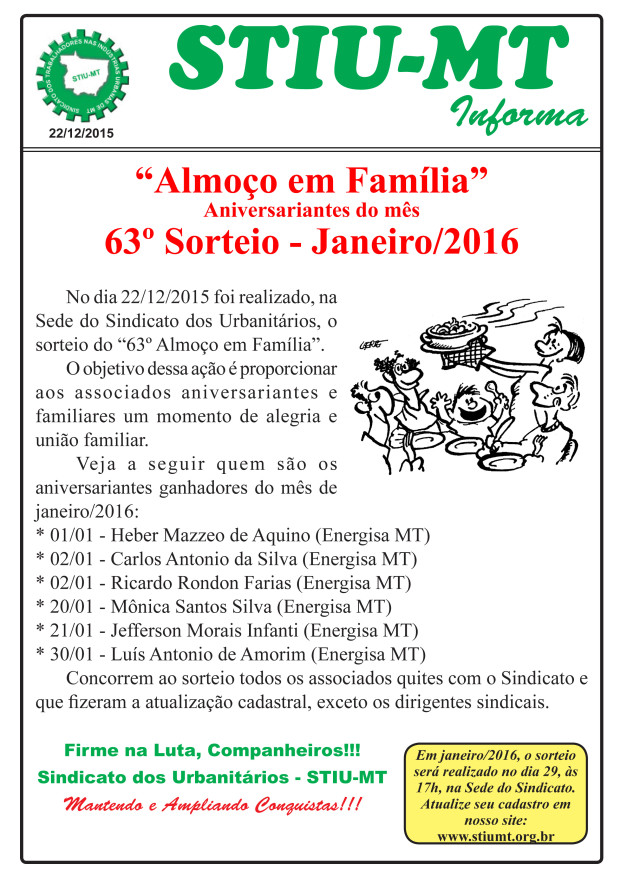63º Almoço em Família