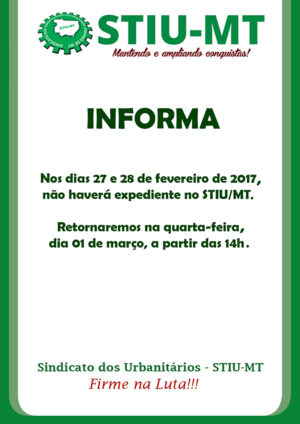 Cartaz_FERIADO_CARNAVAL_FUNCIONAMENTO
